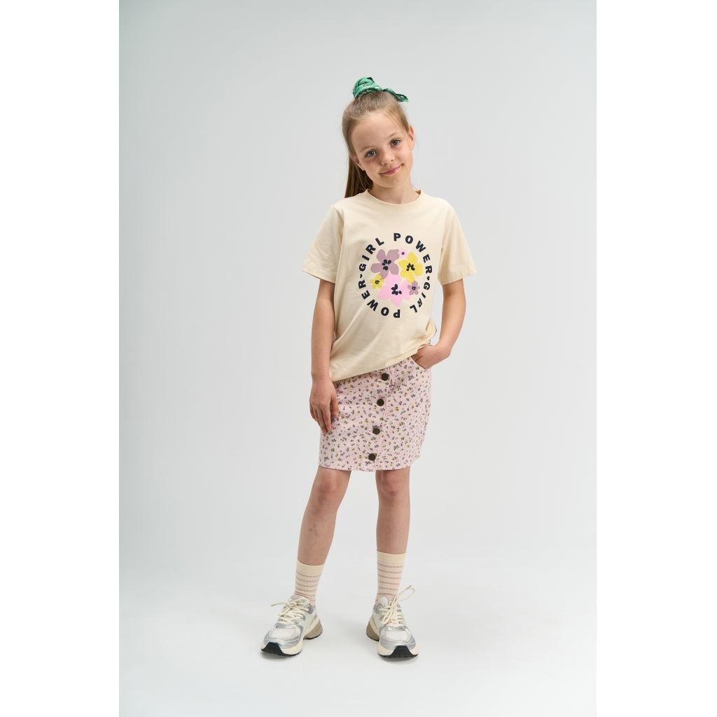 THE NEW TNSelda Denim Nederdel Nederdel Light Lilac AOP