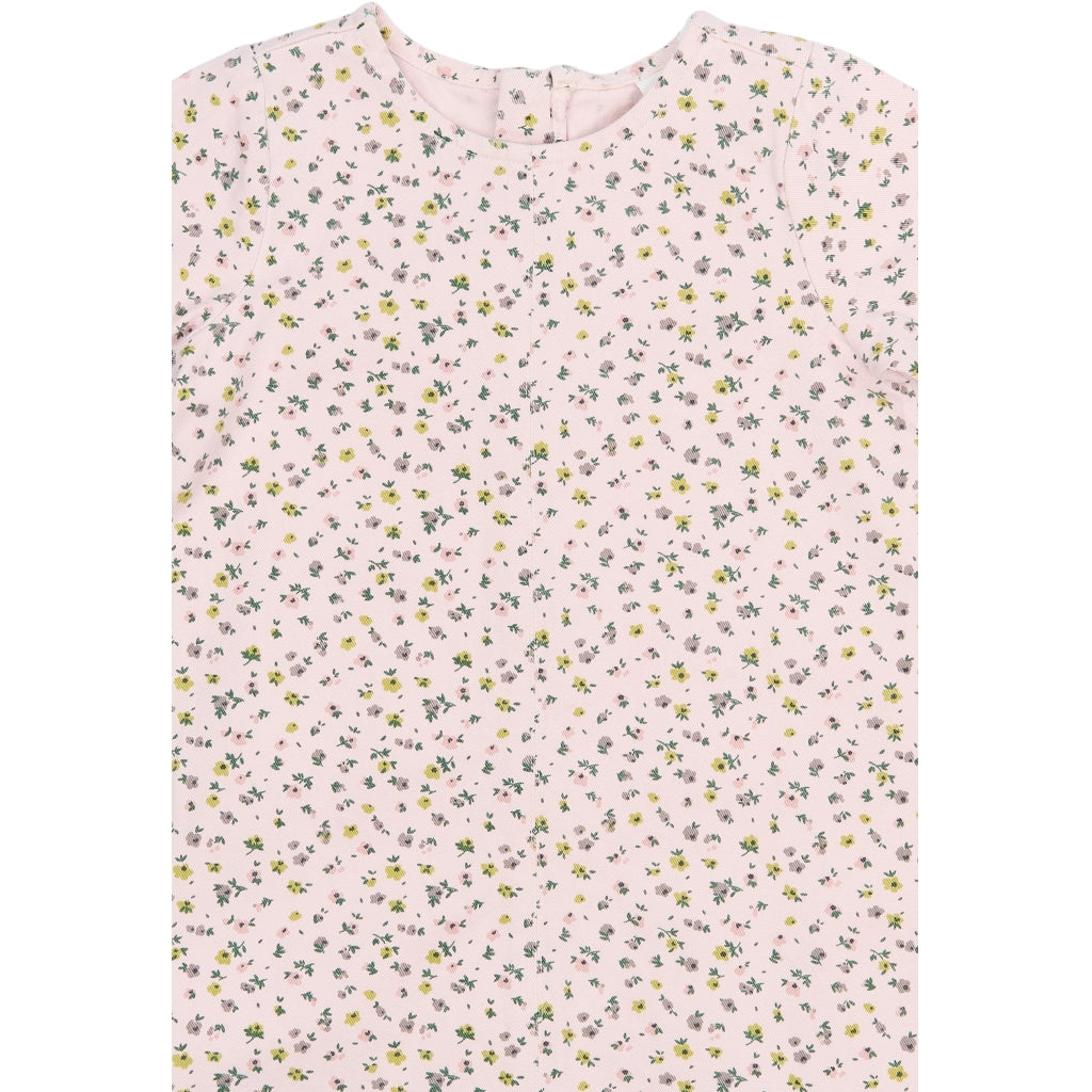 THE NEW TNSelda Kortærmet Denim Kjole Kjoler Light Lilac AOP
