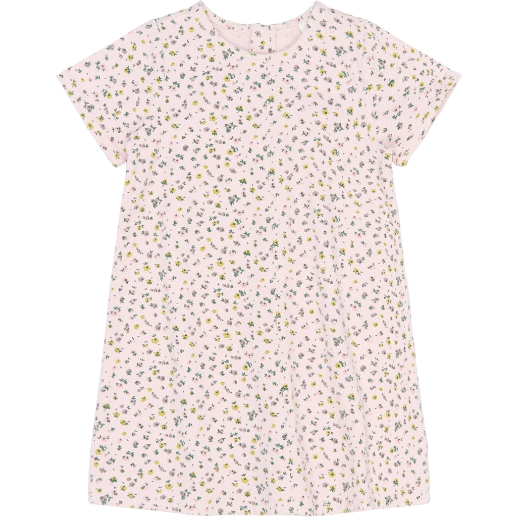 THE NEW TNSelda Kortærmet Denim Kjole Kjoler Light Lilac AOP