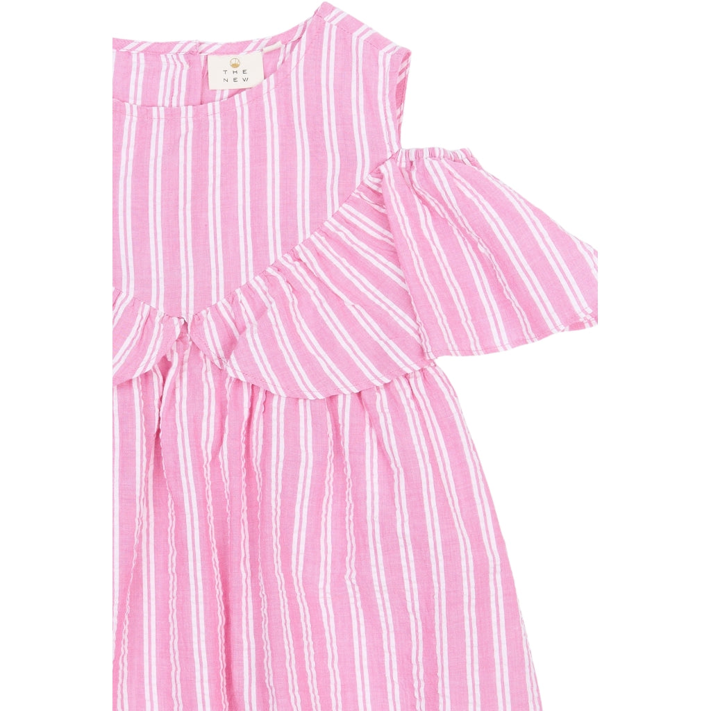 THE NEW TNShirley Ærmeløs Kjole Kjoler Carmine Rose Striped