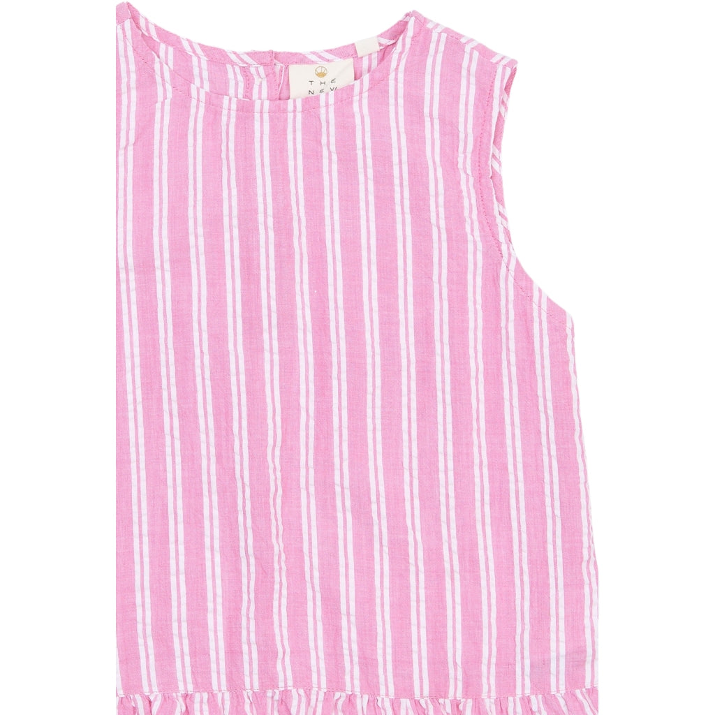 THE NEW TNShirley Ærmeløs Top Kortærmede top Carmine Rose Striped