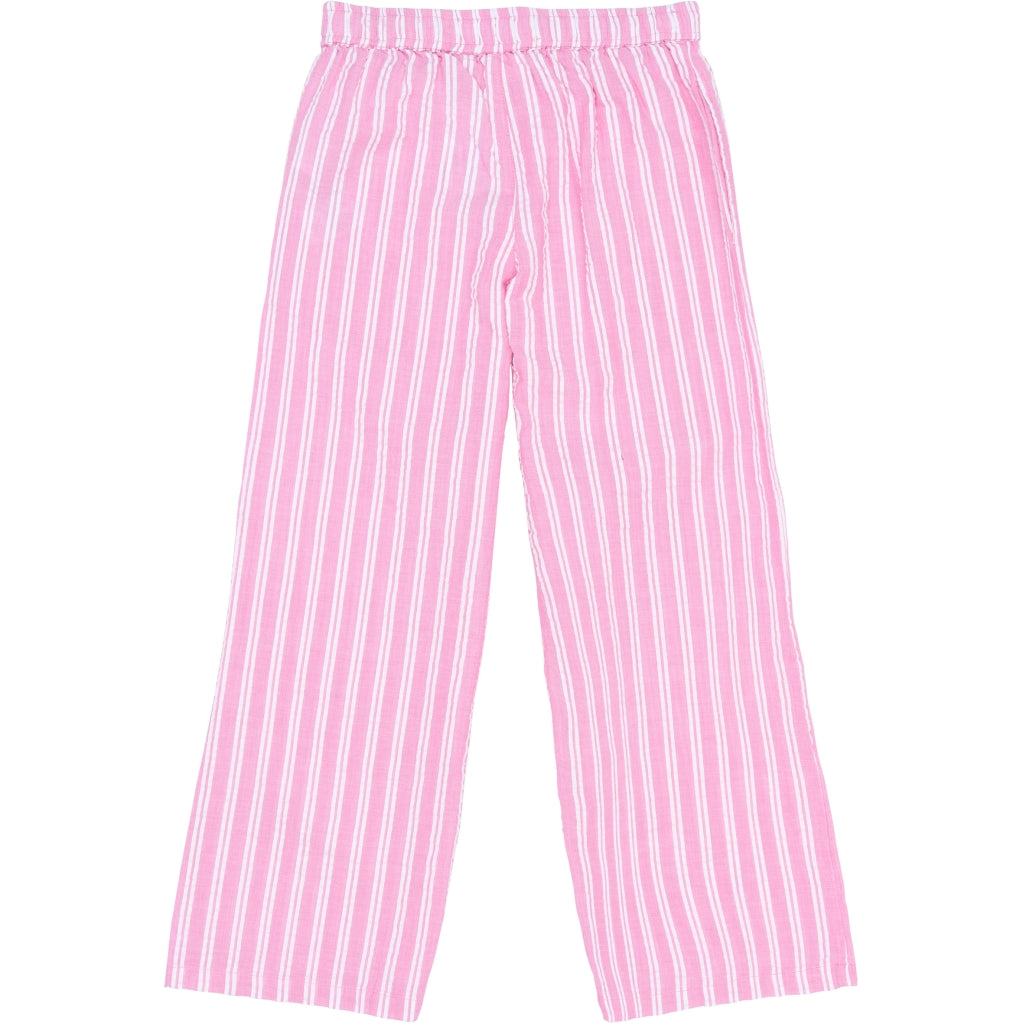 THE NEW TNShirley Wide Leg Bukser Bukser Carmine Rose Striped