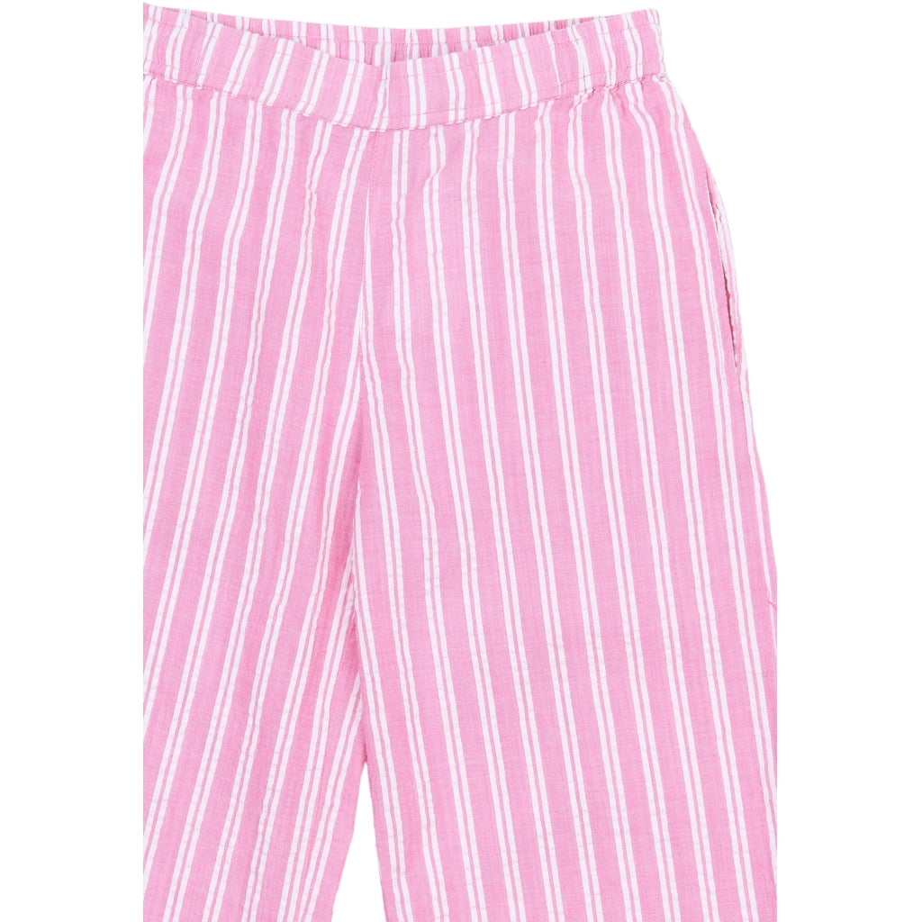 THE NEW TNShirley Wide Leg Bukser Bukser Carmine Rose Striped