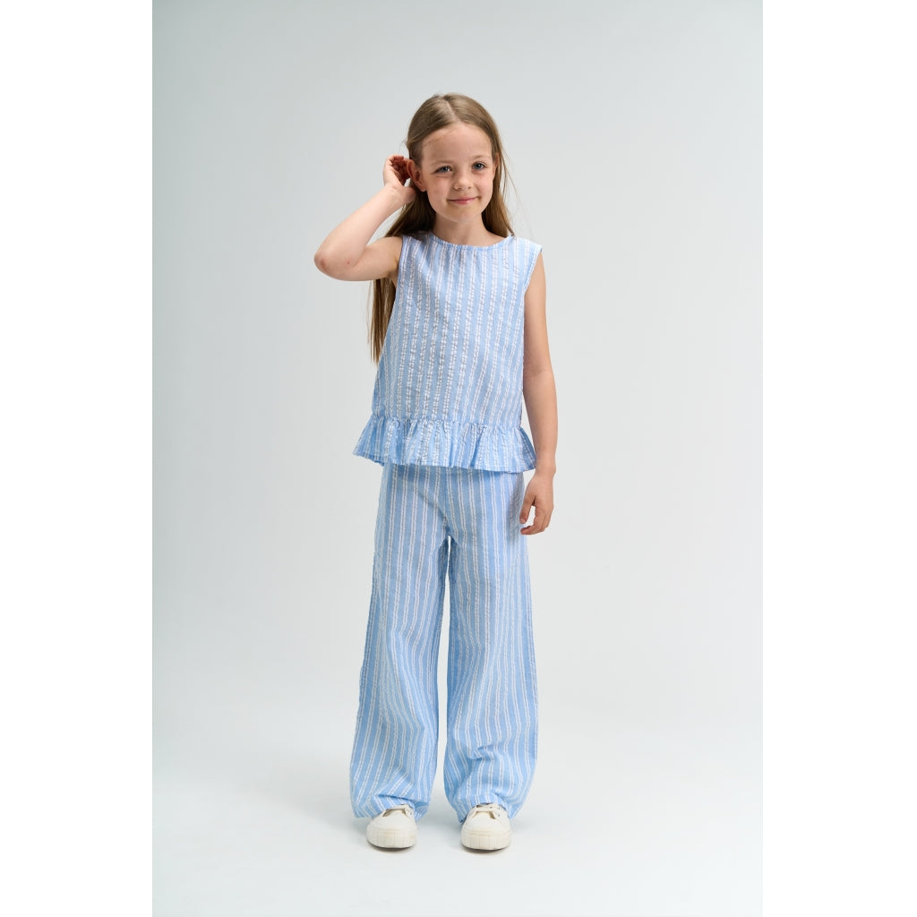 THE NEW TNShirley Wide Leg Bukser Bukser Forever Blue Striped