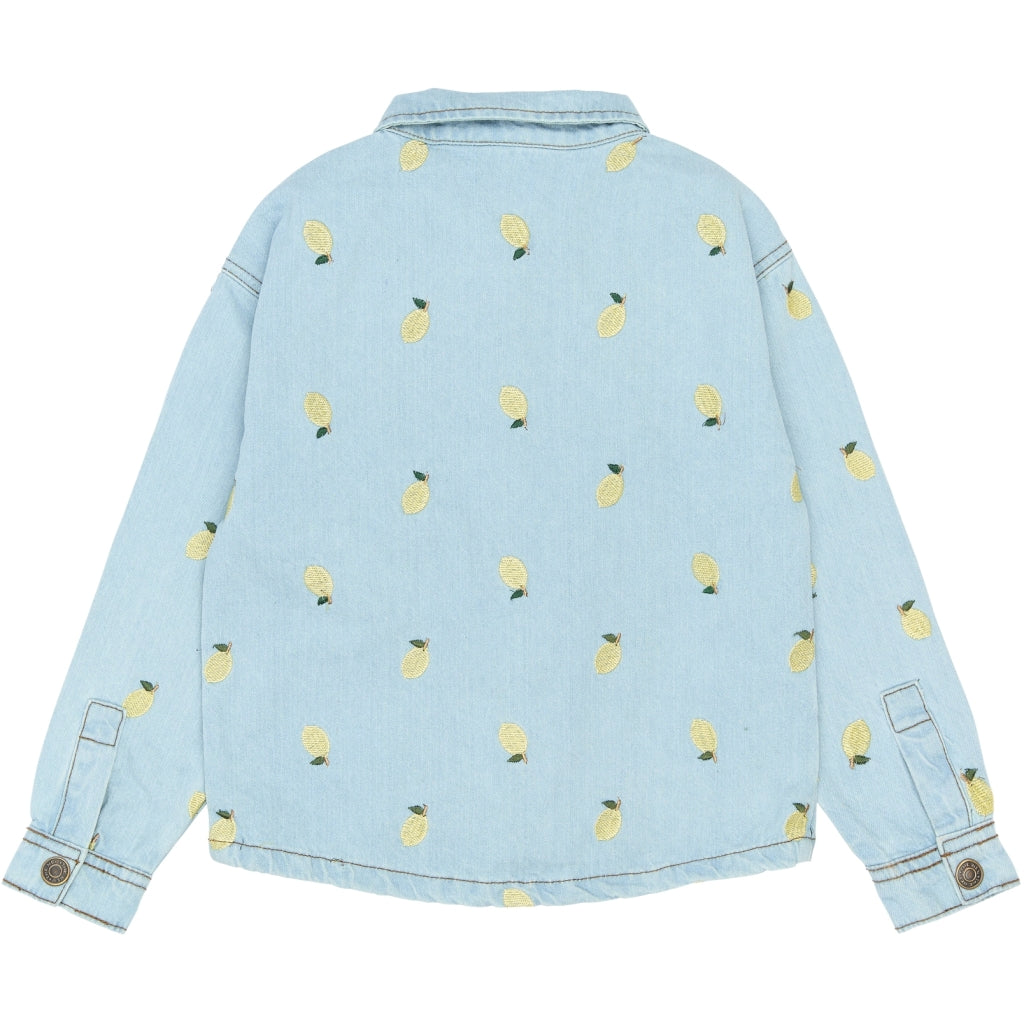 THE NEW TNSia Denim Overshirt Skjorter Light Blue Denim EMB