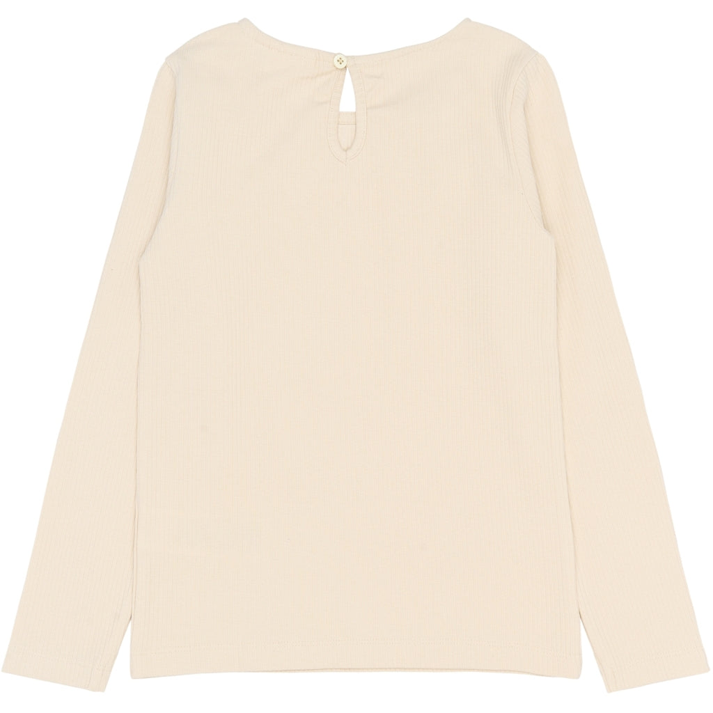 THE NEW TNSigga Langærmet Rib Bluse Langærmet bluse Gardenia