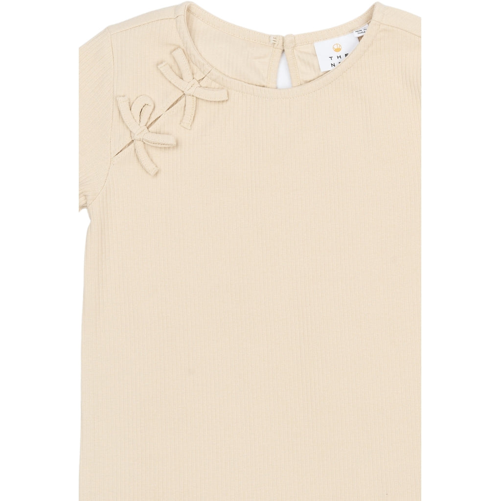 THE NEW TNSigga Langærmet Rib Bluse Langærmet bluse Gardenia