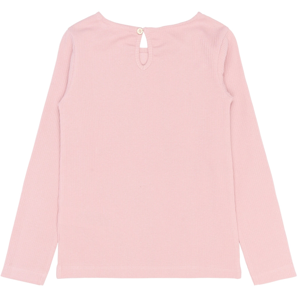THE NEW TNSigga Langærmet Rib Bluse Langærmet bluse Silver Pink
