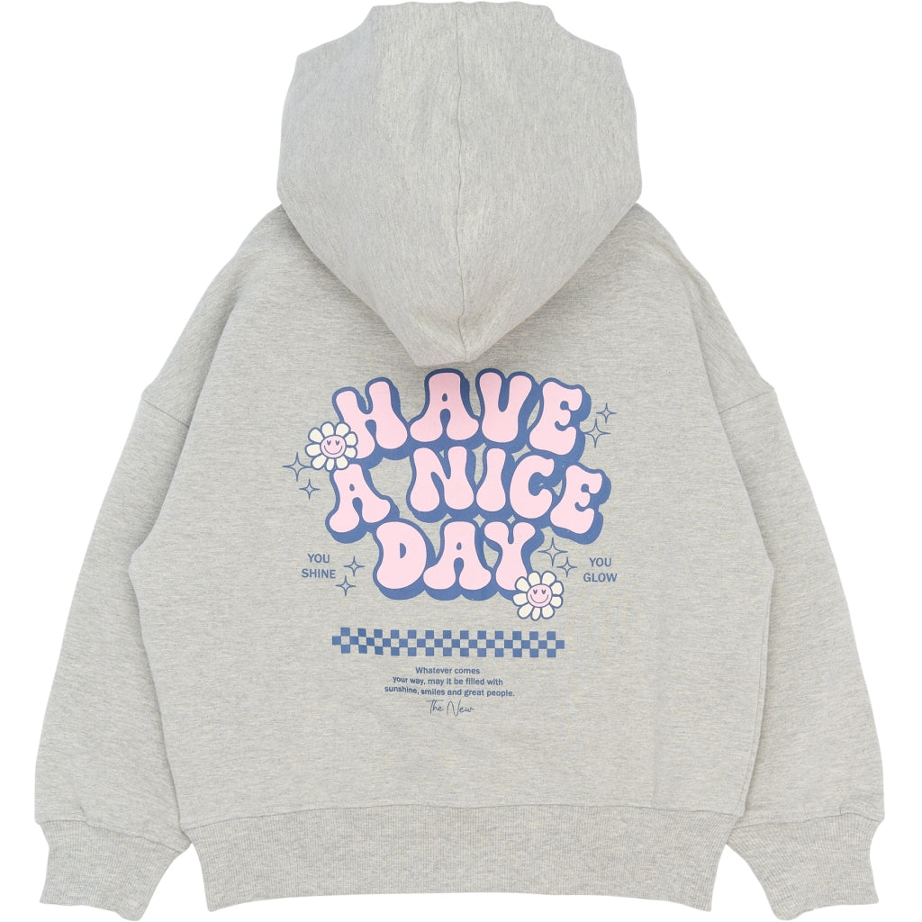 THE NEW TNSoffi Oversize Hættetrøje Sweatshirt Light Grey Melange