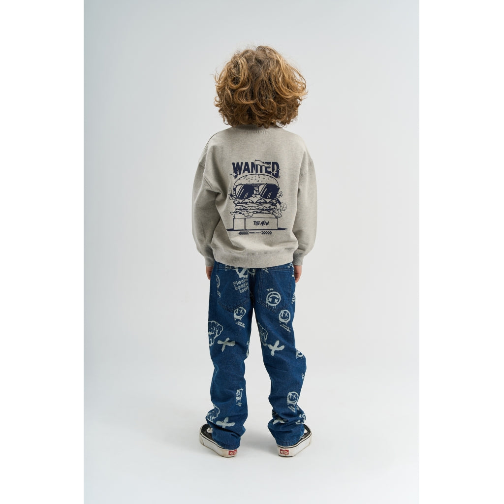 THE NEW TNStevie Oversize Sweatshirt Sweatshirt Light Grey Melange