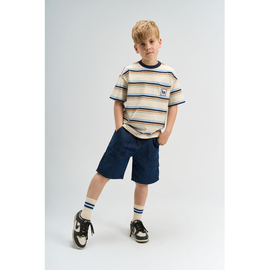 THE NEW TNStu Oversize T-Shirt T-shirt Gardenia Striped
