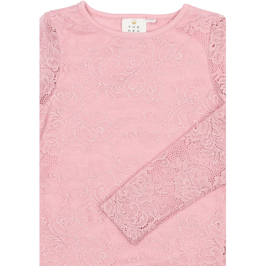 THE NEW TNSybil Langærmet Lace Bluse Langærmet bluse Silver Pink