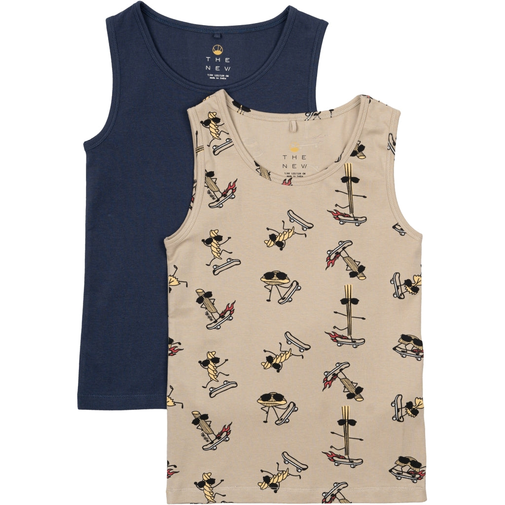 THE NEW TNTHE NEW Tanktop 2-Pak Undertøj Mood indigo