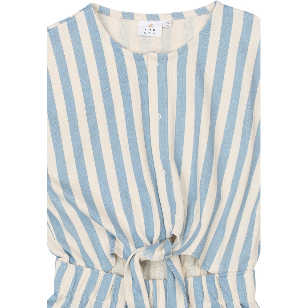 THE NEW TNTalia Kortærmet Jumpsuit Heldragter Forever Blue Striped