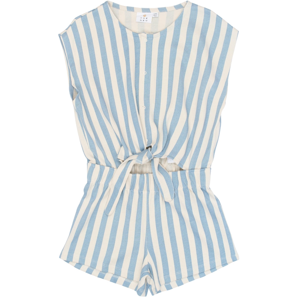 THE NEW TNTalia Kortærmet Jumpsuit Heldragter Forever Blue Striped