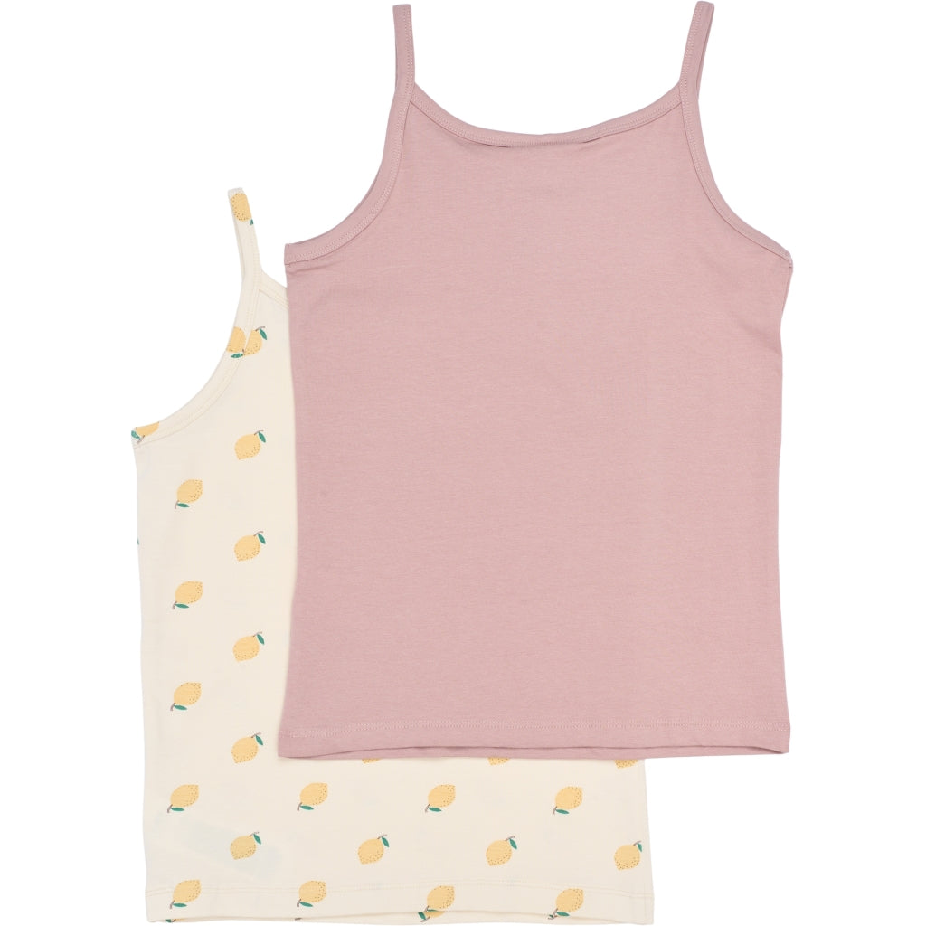 THE NEW TNTanktop 2-Pak Undertøj White Swan Lemon AOP