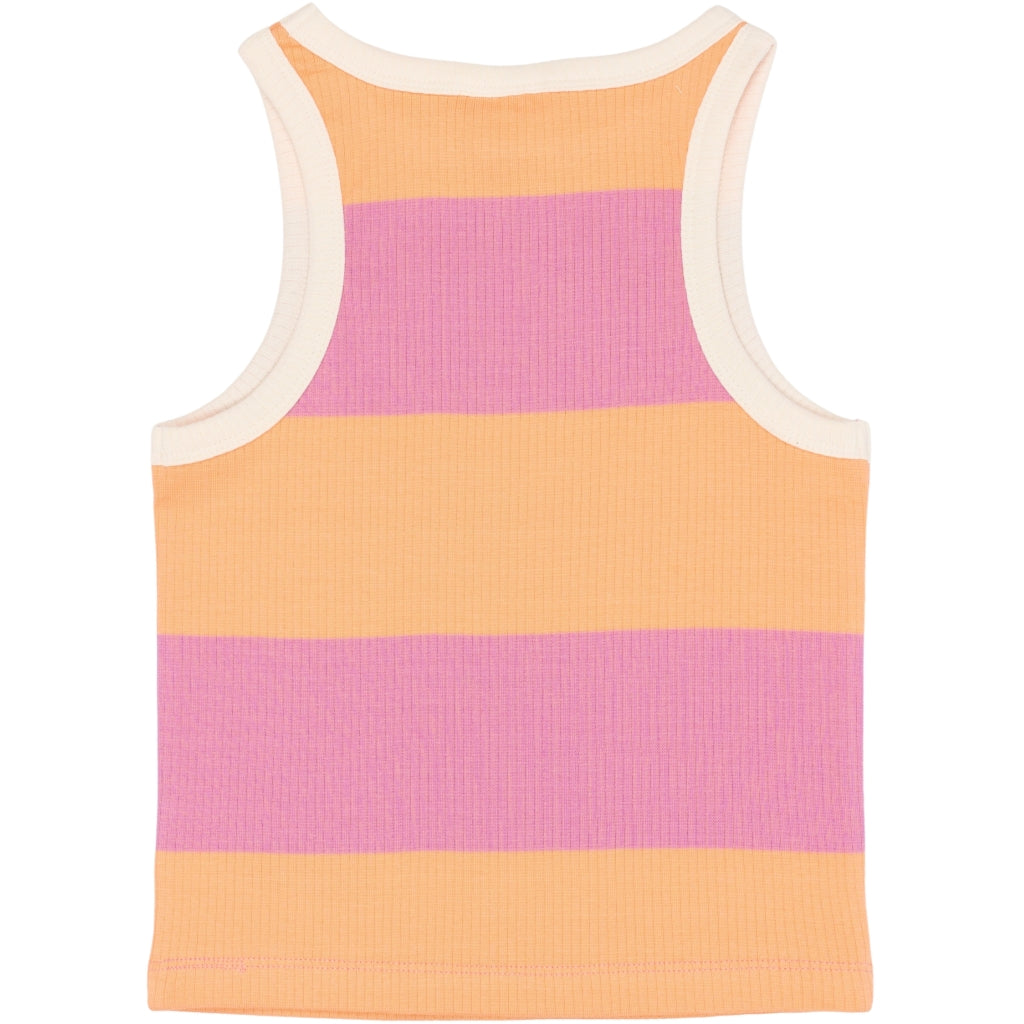 THE NEW TNTatiana Ærmeløs Rib Top Kortærmede top Cashmere Rose Striped