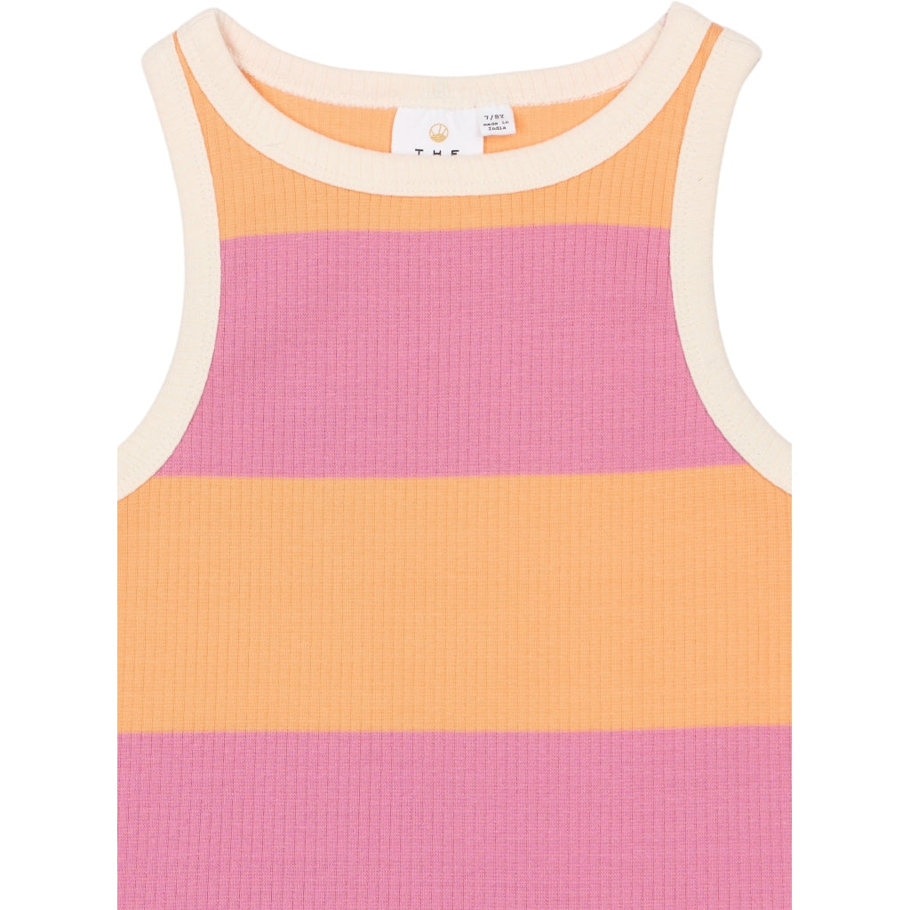 THE NEW TNTatiana Ærmeløs Rib Top Kortærmede top Cashmere Rose Striped