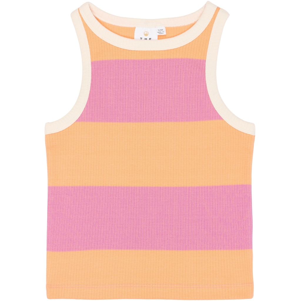 THE NEW TNTatiana Ærmeløs Rib Top Kortærmede top Cashmere Rose Striped