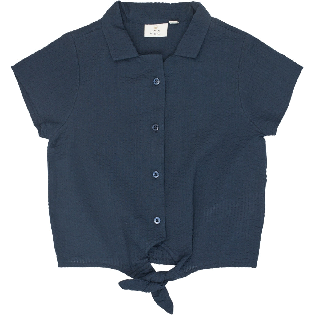 THE NEW TNTessa Kortærmet Skjorte Skjorter Navy Blazer