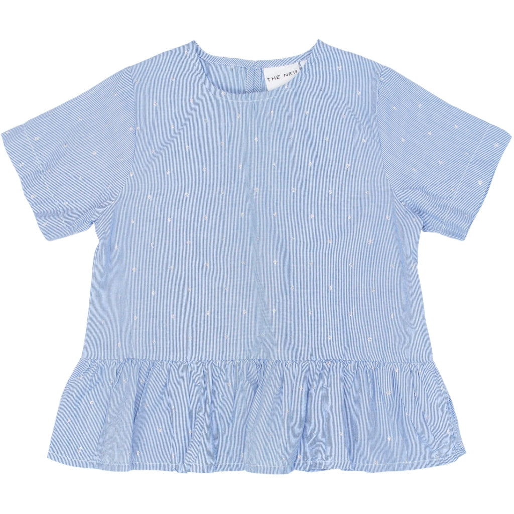 THE NEW TNTheresa Kortærmet Top T-shirt Forever Blue Striped