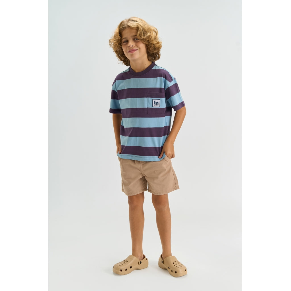 THE NEW TNThomson Oversize Bluse T-shirt Forever Blue Striped