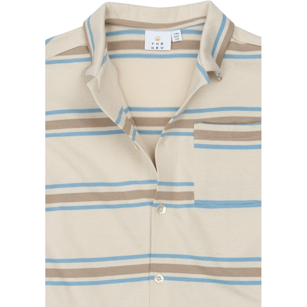 THE NEW TNThor Oversize Kortærmet Skjorte Skjorter Multi Striped