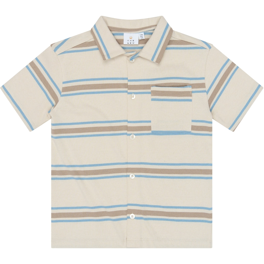 THE NEW TNThor Oversize Kortærmet Skjorte Skjorter Multi Striped