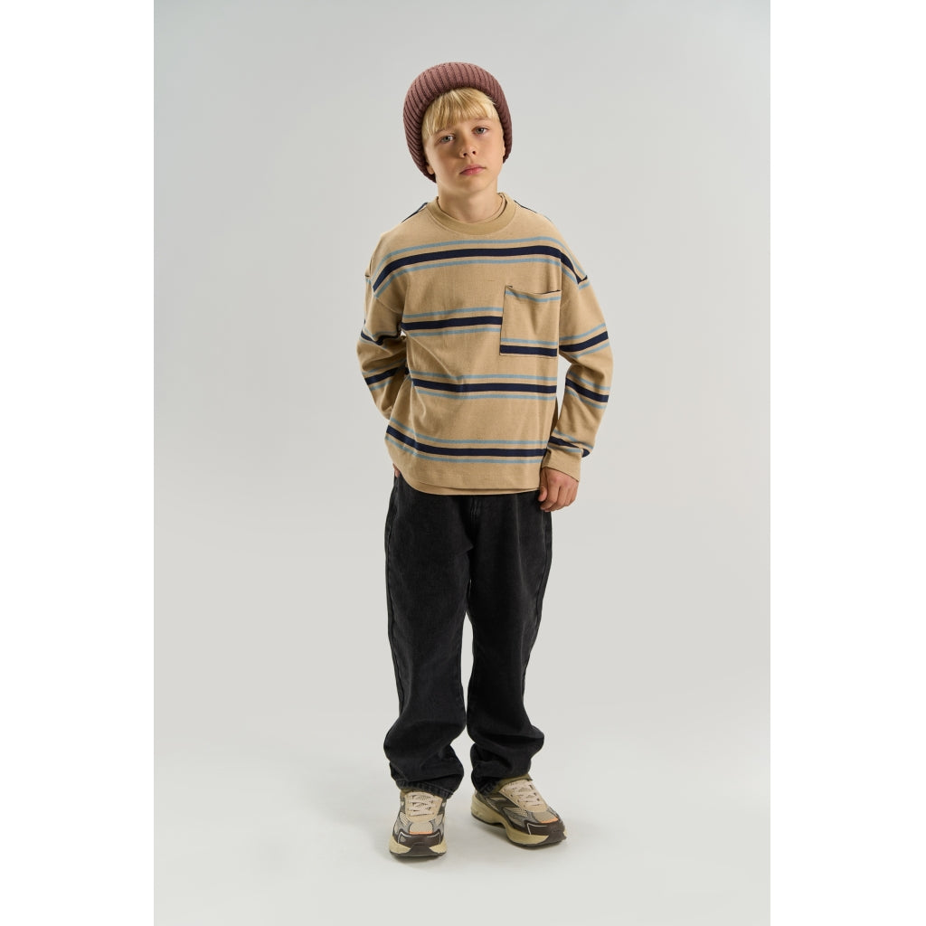 THE NEW TNThor Oversize Long-Sleeved Heavy Bluse Langærmet bluse Humus