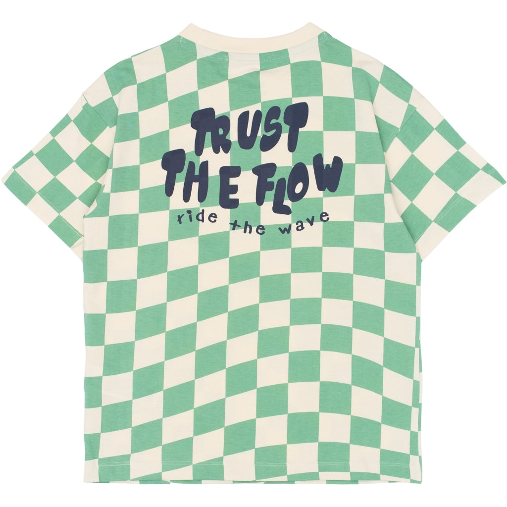 THE NEW TNTiago Oversize Bluse T-shirt Creme De Menthe Check