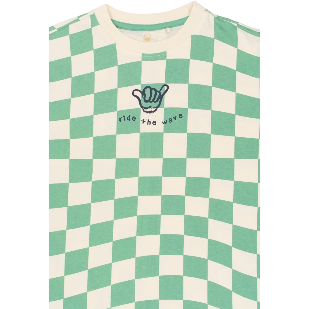 THE NEW TNTiago Oversize Bluse T-shirt Creme De Menthe Check