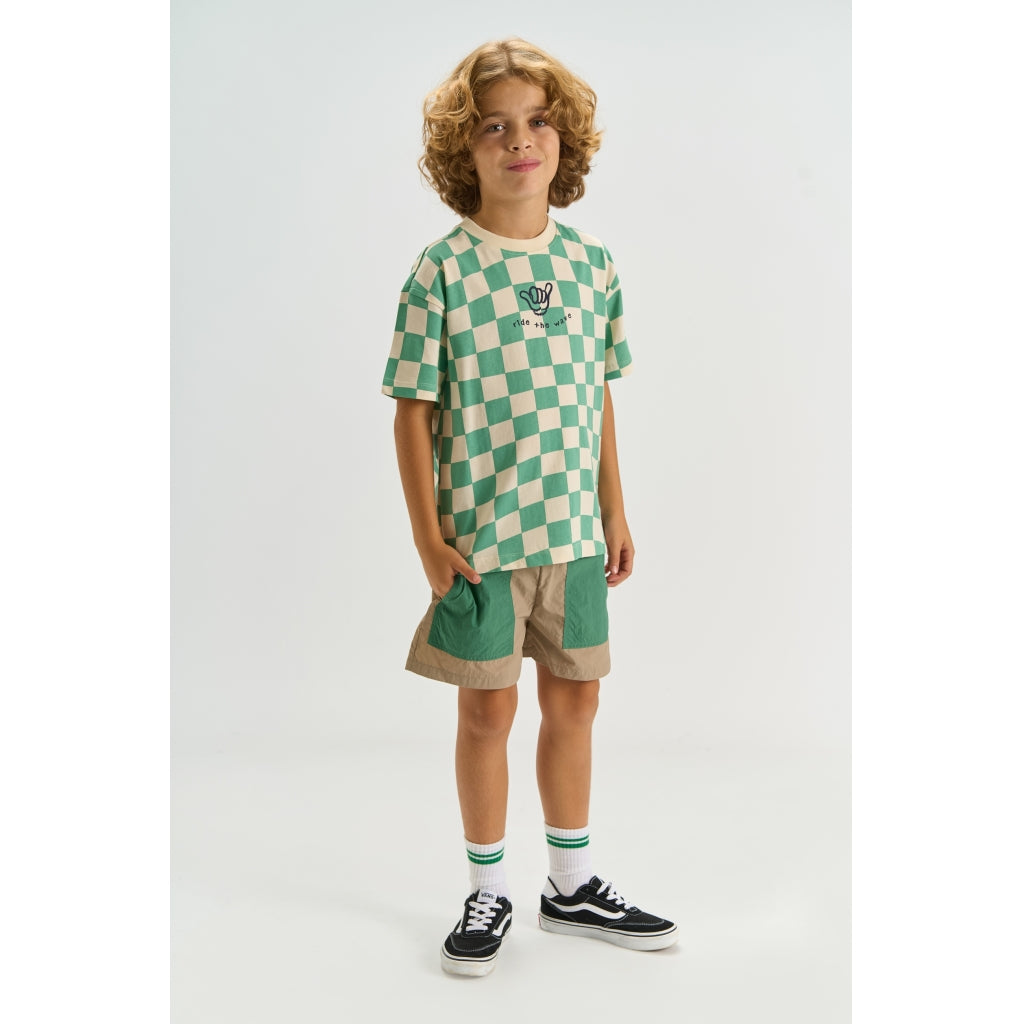 THE NEW TNTiago Oversize Bluse T-shirt Creme De Menthe Check