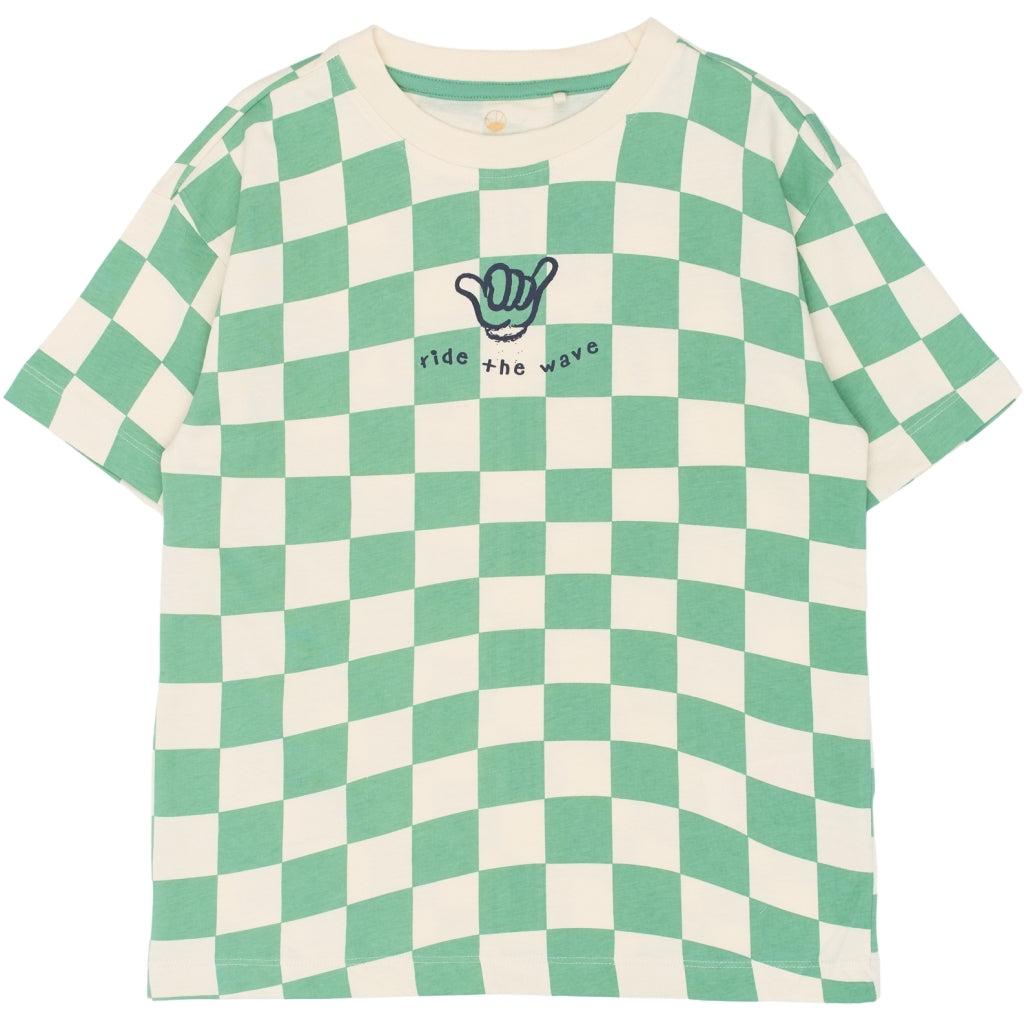 THE NEW TNTiago Oversize Bluse T-shirt Creme De Menthe Check