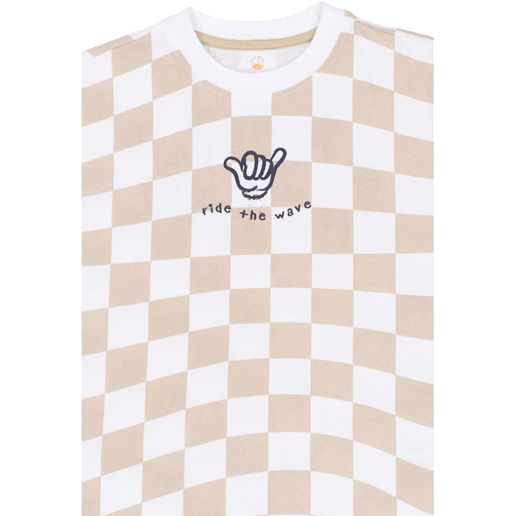 THE NEW TNTiago Oversize Bluse T-shirt Humus Check