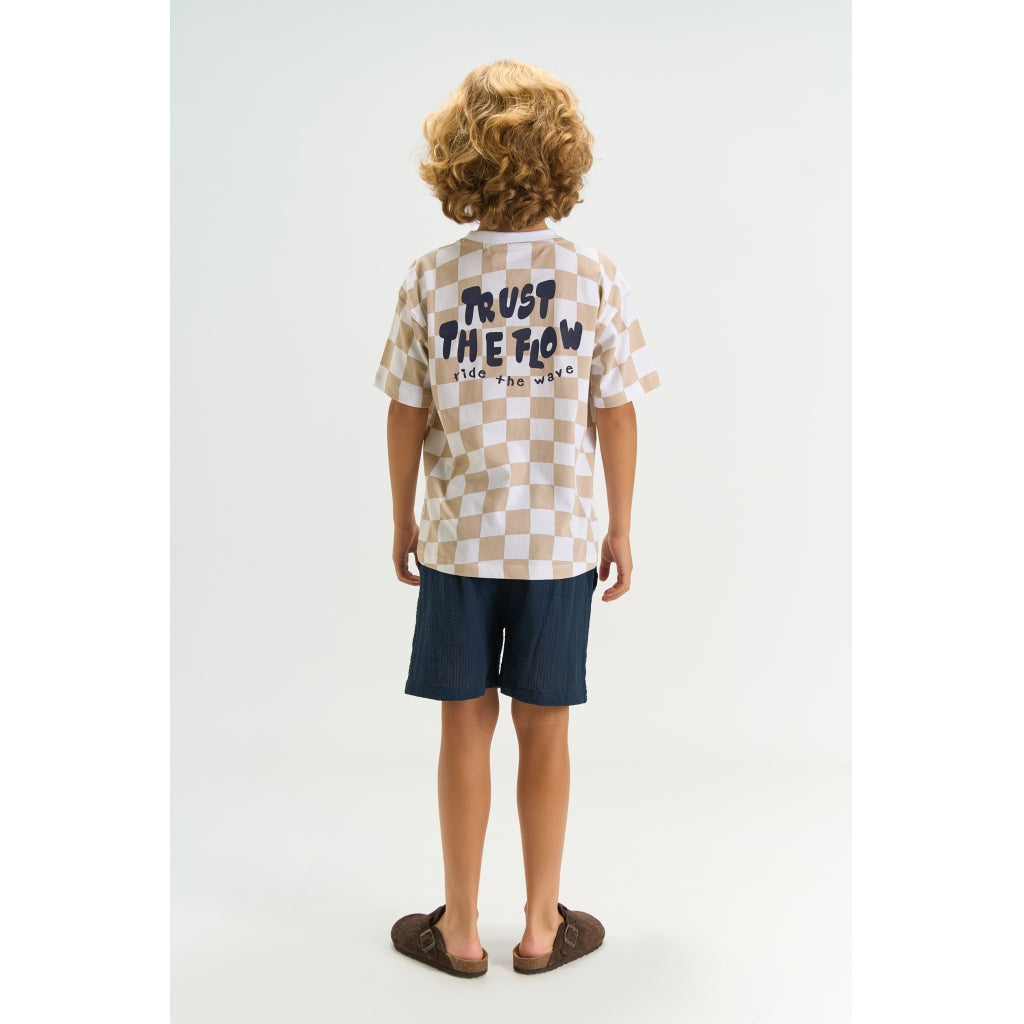 THE NEW TNTiago Oversize Bluse T-shirt Humus Check