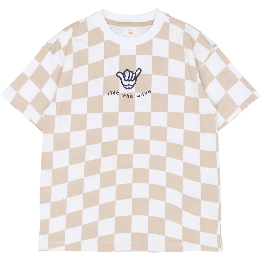 THE NEW TNTiago Oversize Bluse T-shirt Humus Check