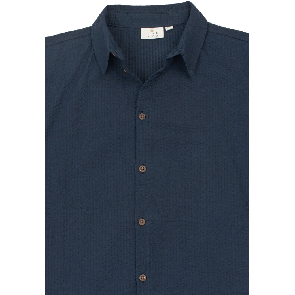 THE NEW TNTim Kortærmet Skjorte Skjorter Navy Blazer