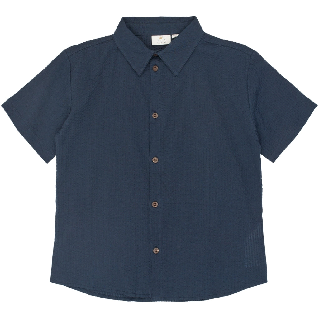 THE NEW TNTim Kortærmet Skjorte Skjorter Navy Blazer