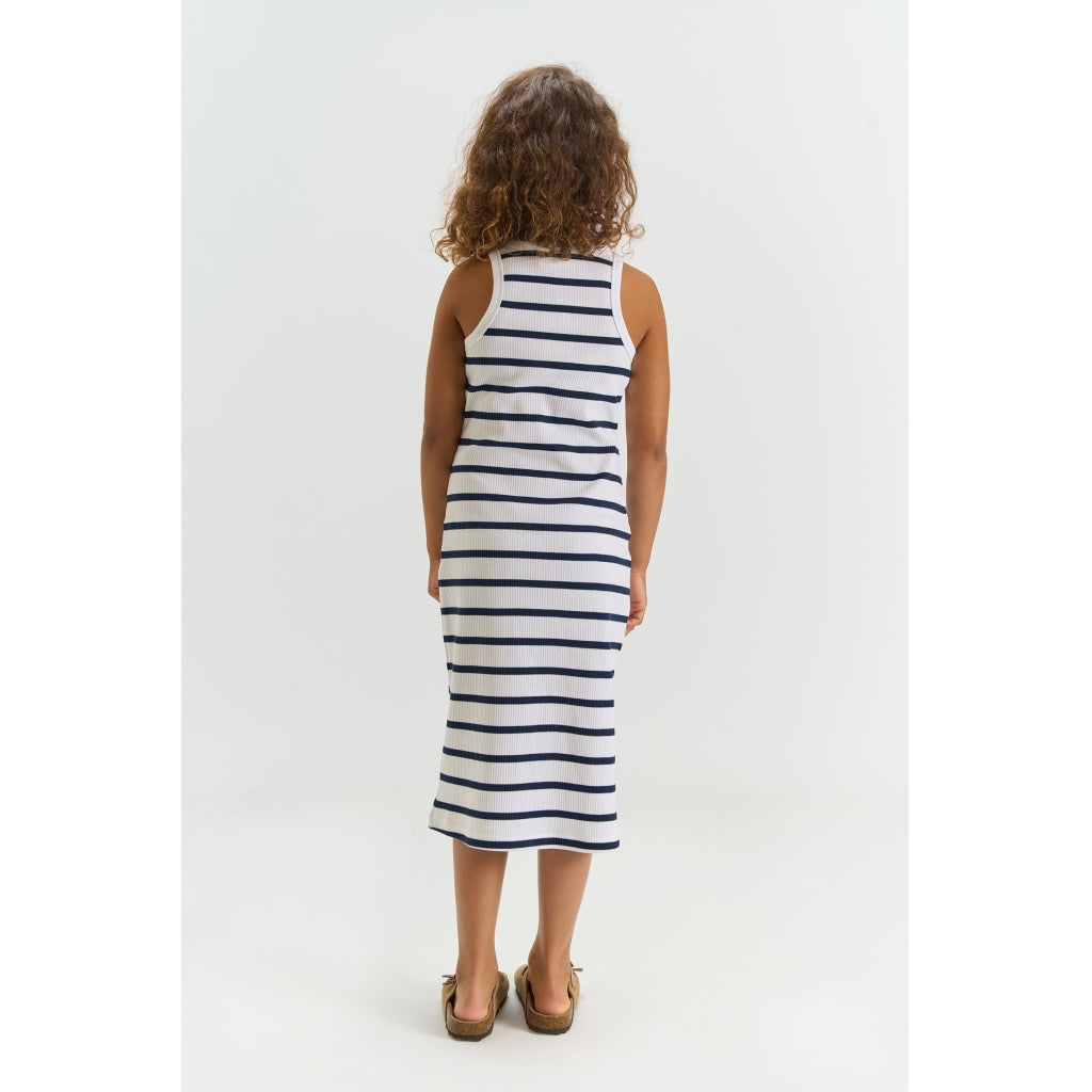 THE NEW TNTish Ærmeløs Rib Kjole Kjoler Navy Blazer Striped