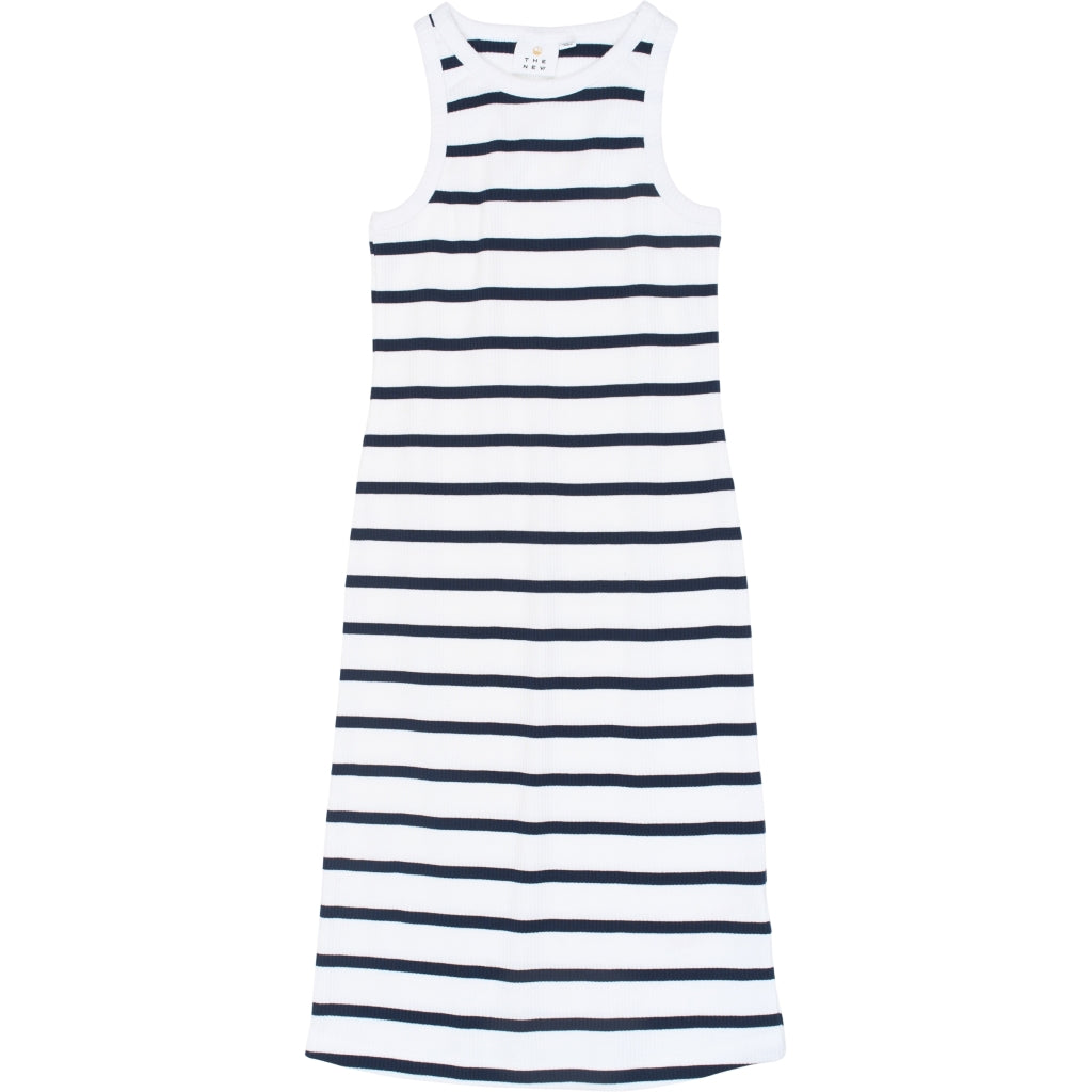 THE NEW TNTish Ærmeløs Rib Kjole Kjoler Navy Blazer Striped