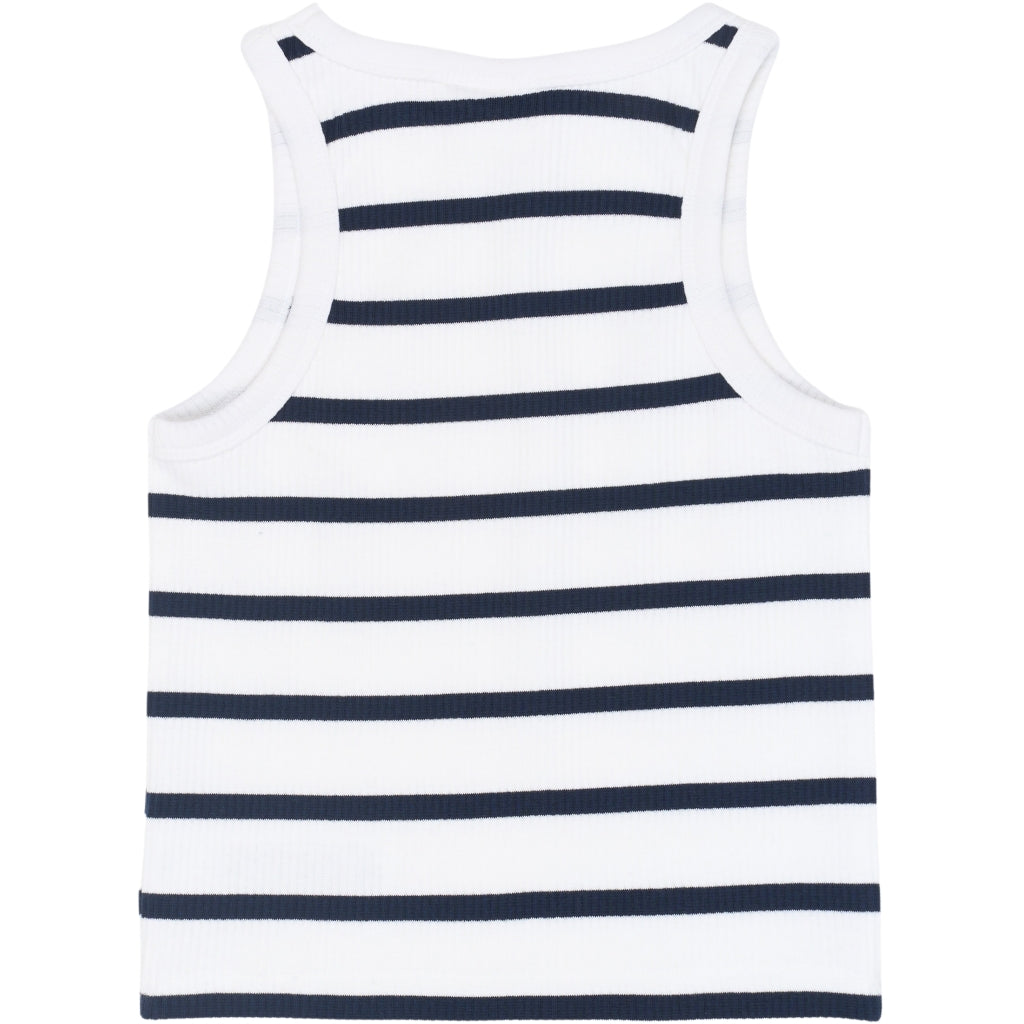 THE NEW TNTish Ærmeløs Rib Top Kortærmede top Navy Blazer Striped