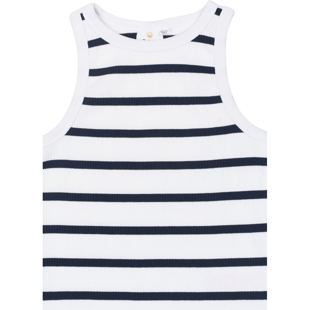 THE NEW TNTish Ærmeløs Rib Top Kortærmede top Navy Blazer Striped