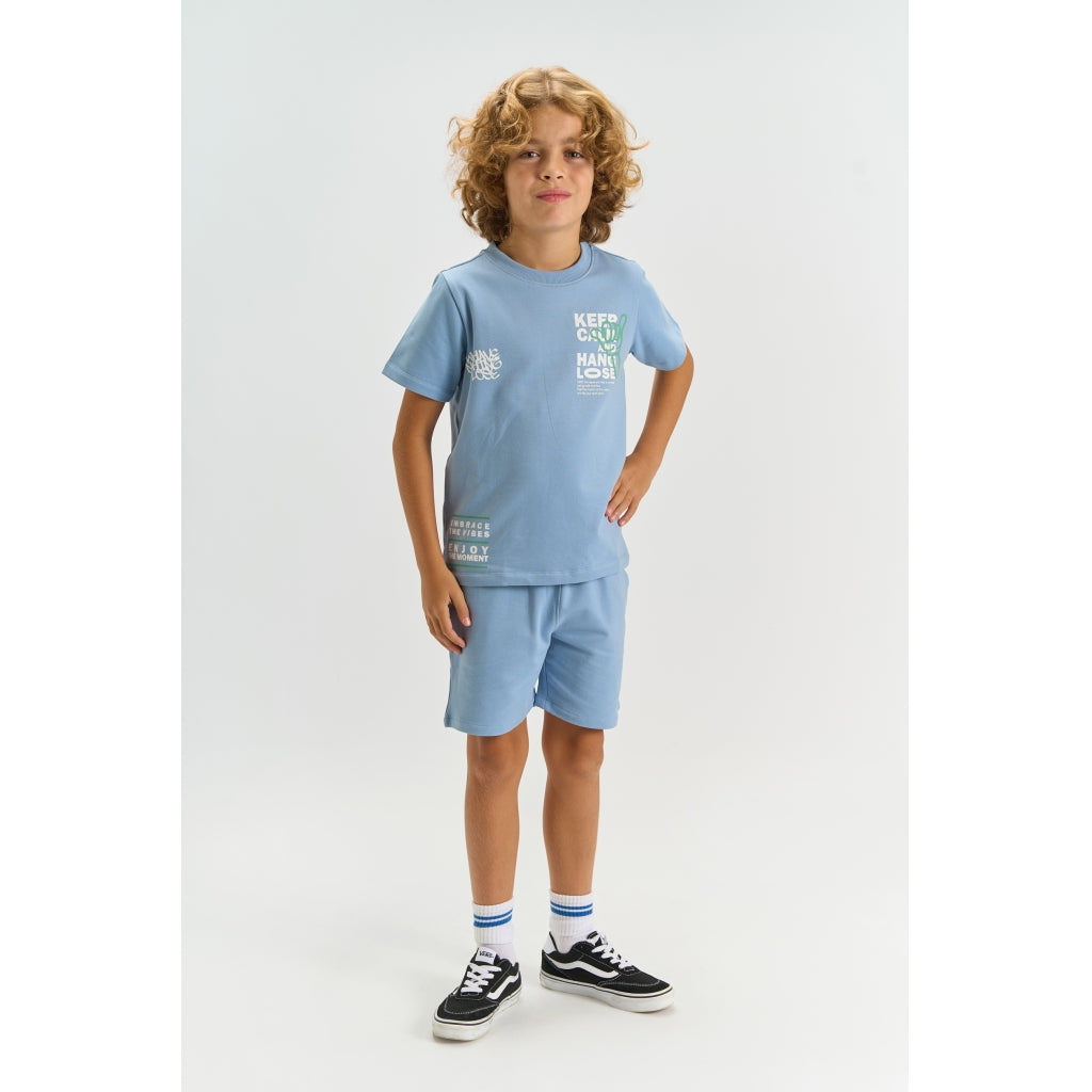 THE NEW TNTitus Oversize Kortærmet Sweat Bluse T-shirt Forever Blue