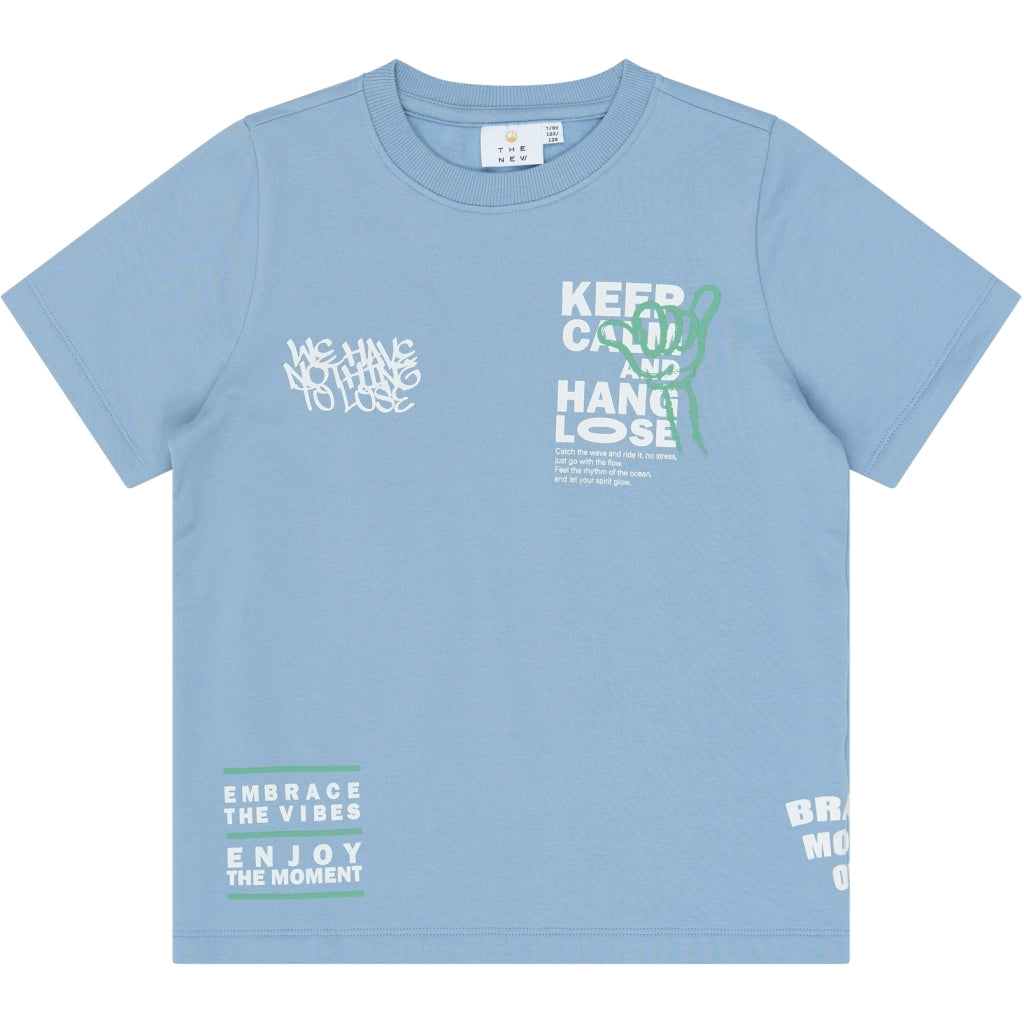 THE NEW TNTitus Oversize Kortærmet Sweat Bluse T-shirt Forever Blue