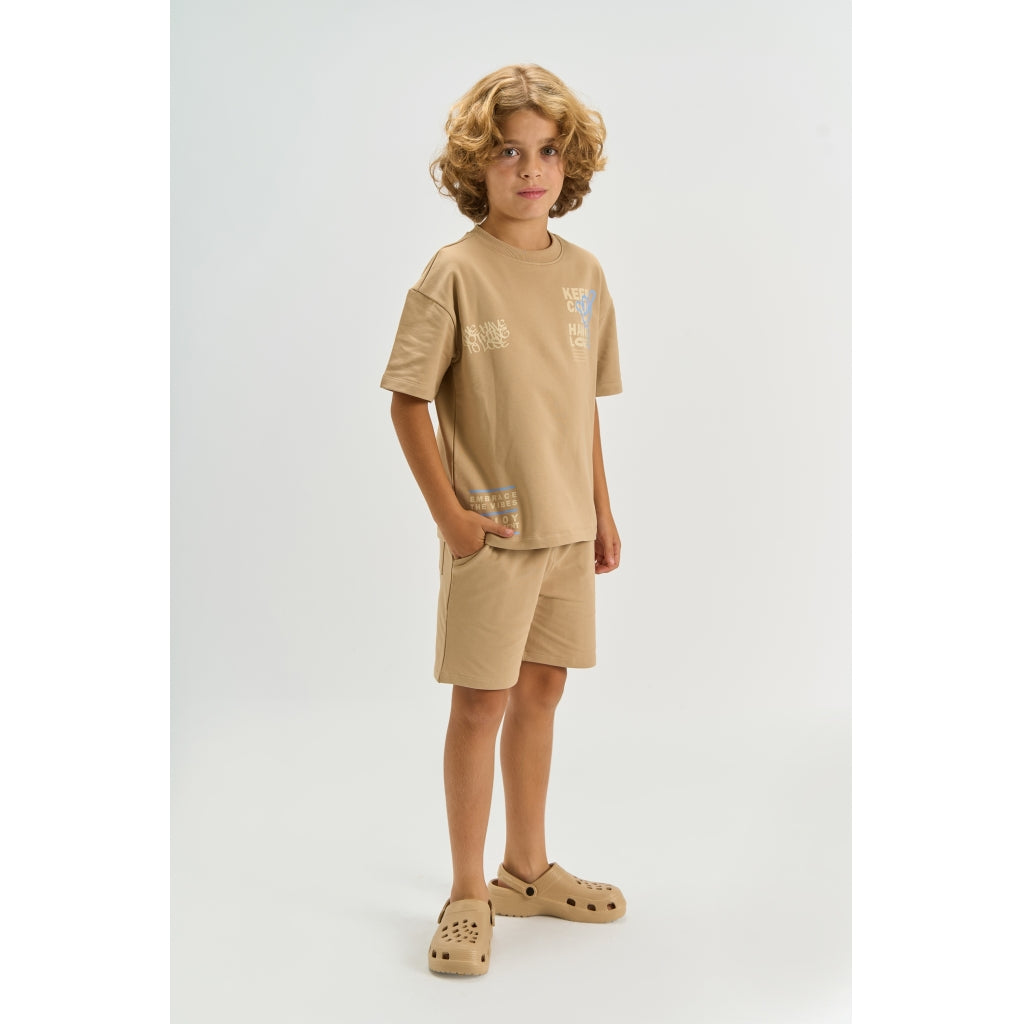 THE NEW TNTitus Oversize Kortærmet Sweat Bluse T-shirt Humus