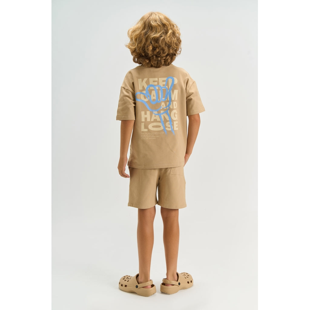 THE NEW TNTitus Oversize Kortærmet Sweat Bluse T-shirt Humus