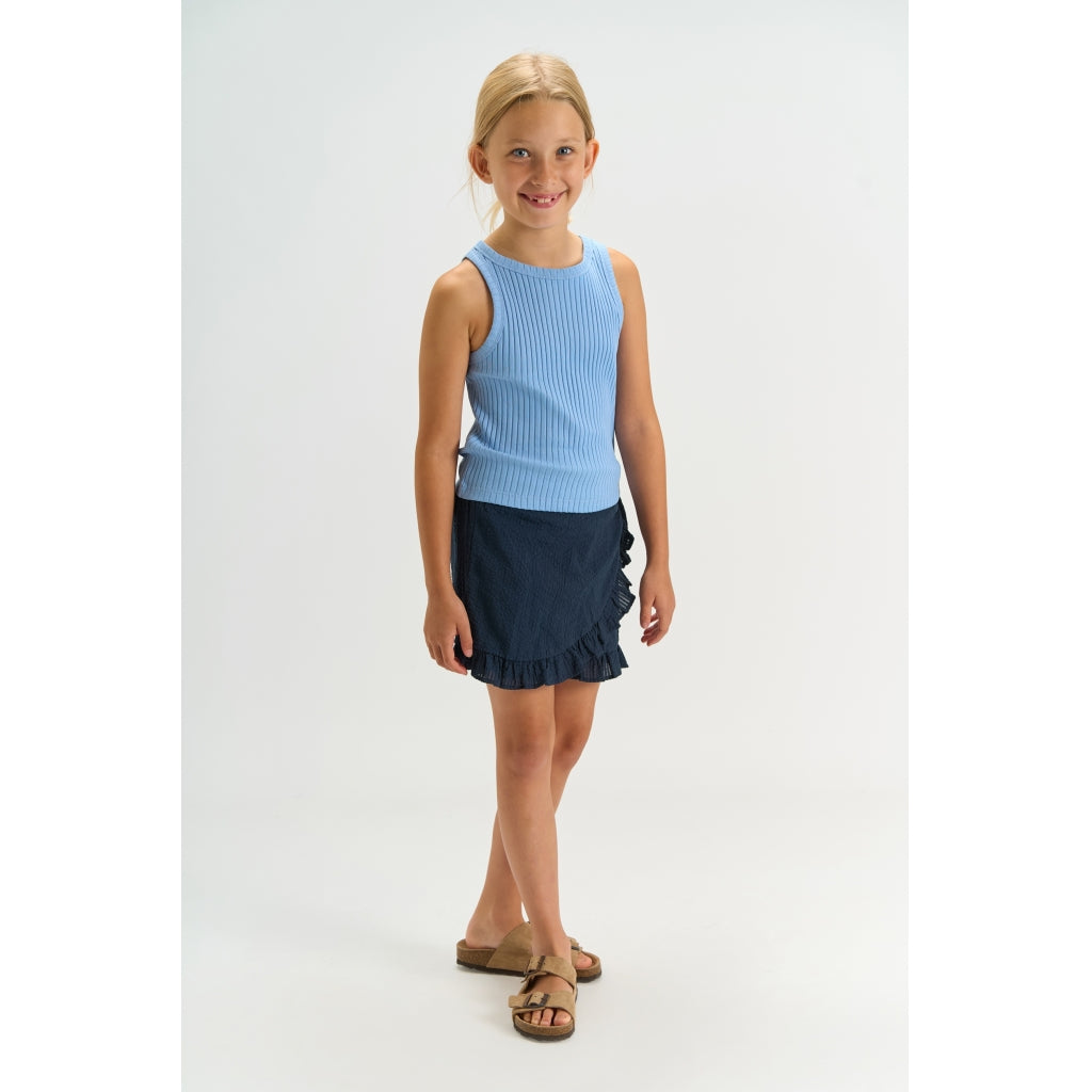 THE NEW TNTove Ærmeløs Rib Top Kortærmede top Forever Blue