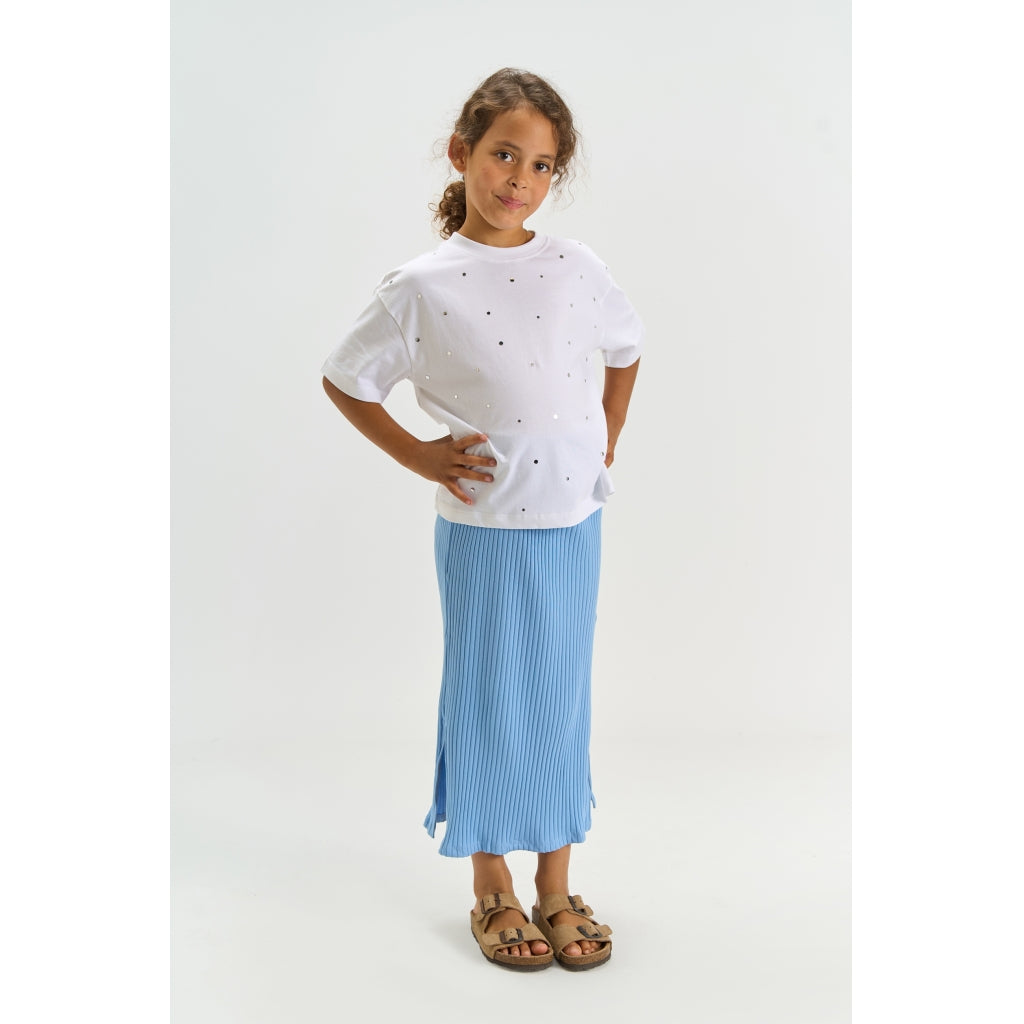 THE NEW TNTove Long Rib Nederdel Nederdel Forever Blue
