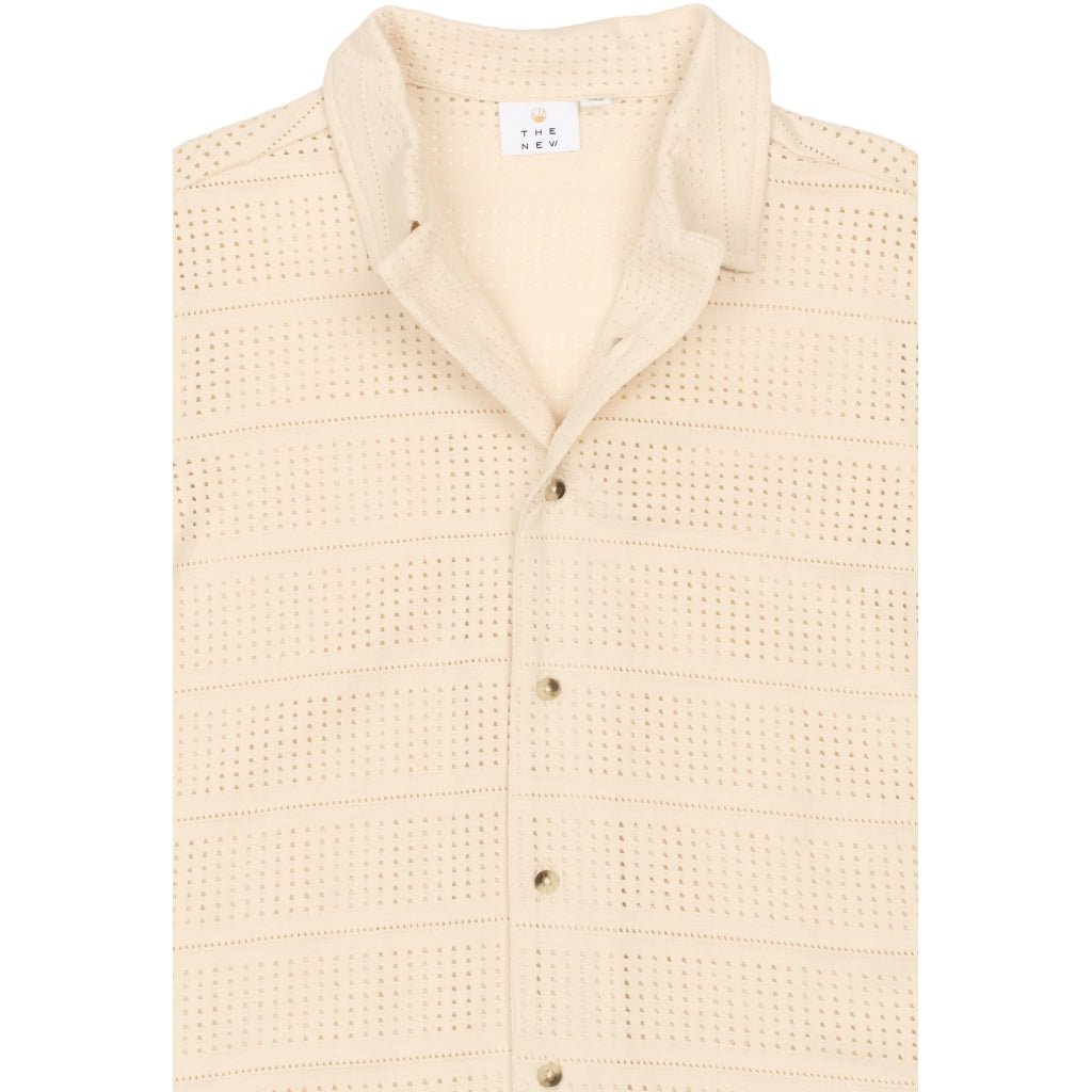 THE NEW TNTruman Kortærmet Skjorte Skjorter Antique white