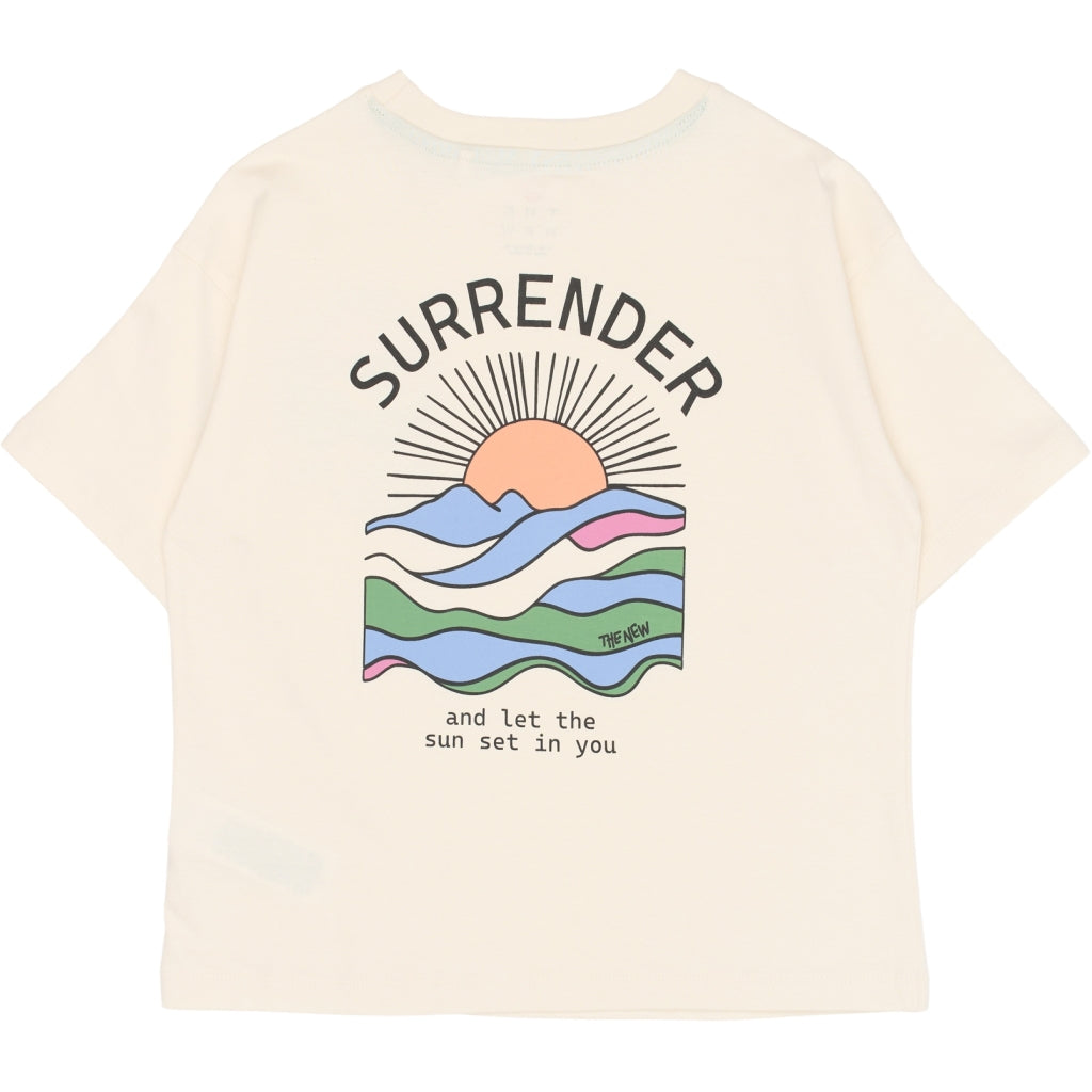 THE NEW TNTuck Oversize Bluse T-shirt Gardenia
